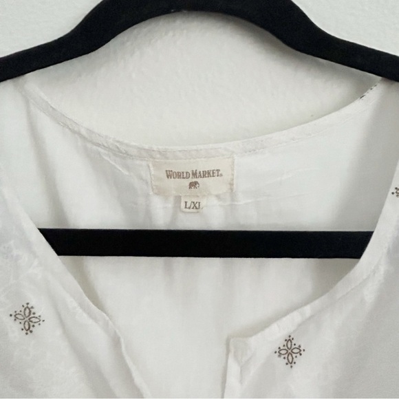 Cost Plus World Market Ivory Blouse - Picture 3 of 6